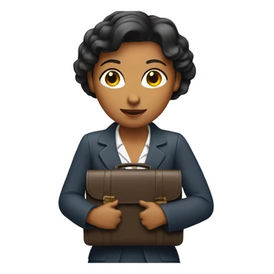 woman holding briefcase sticker