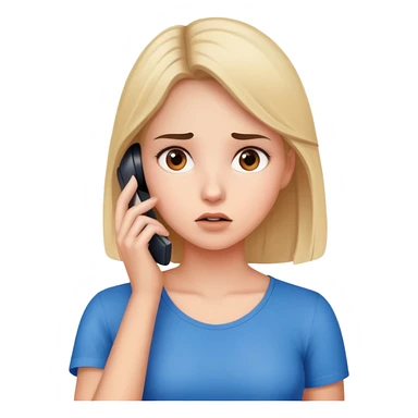 girl with a lot of phone calls and work sticker