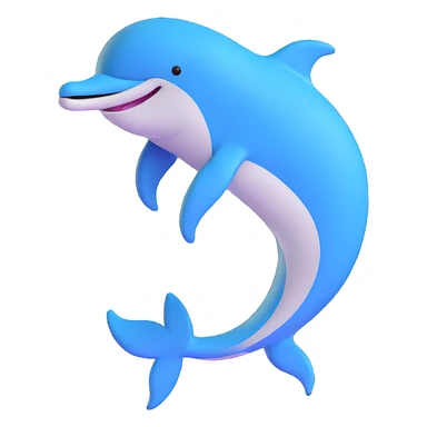 playful dolphin sticker