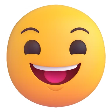 A thoughtful face smile emoji sticker