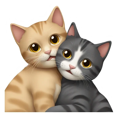 2 Cats cuddling sticker
