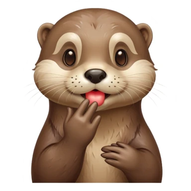 Otter blowing a kiss sticker