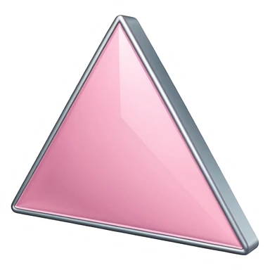 metallic light pink 3d triangle sticker