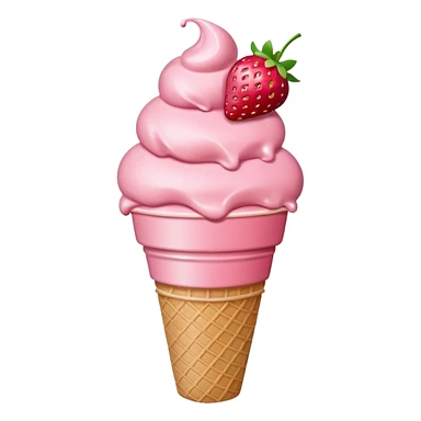  Create a strawberry ice cream with rice on it sticker