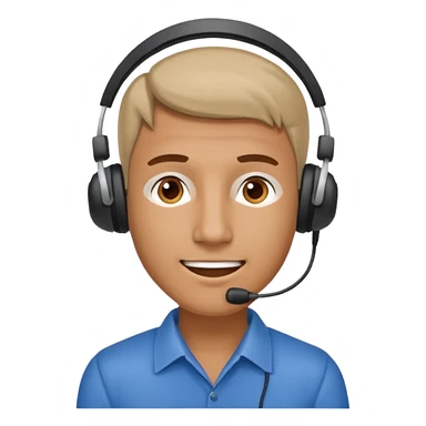 call center man sticker