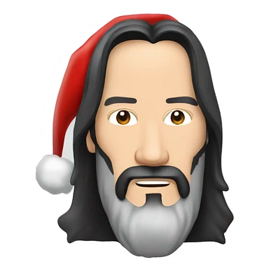 keanu reeves as santa claus sticker