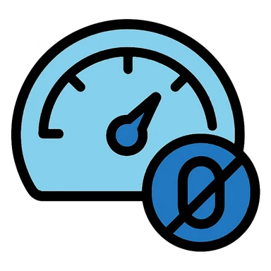 Zero Throttling icon, modern, shades of blue sticker
