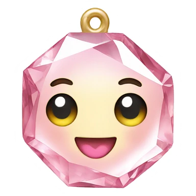 Light pink crystal charm sticker