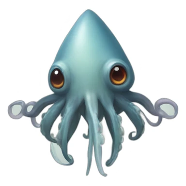 Rocket-squid sticker