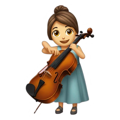 Fille qui joue du Violoncelle sticker