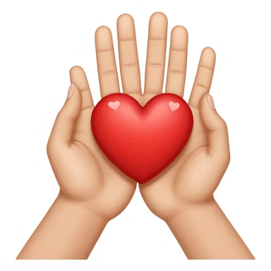 Heart hand emoji sticker