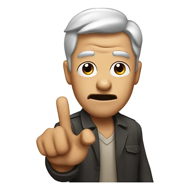 Mad Man with hand up sticker