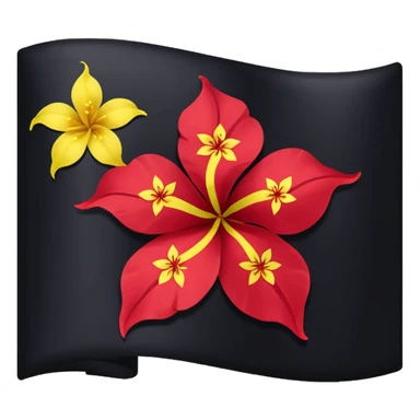 Black Hong Kong flag sticker