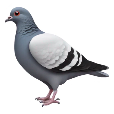 Pigeon with hearts sticker