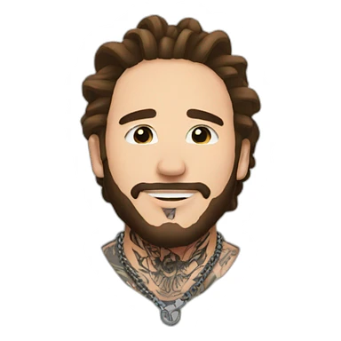 Post Malone with his tattoo sticker