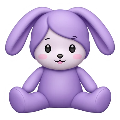 Lavender labubu doll sticker