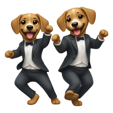 Perro bailando salsa sticker