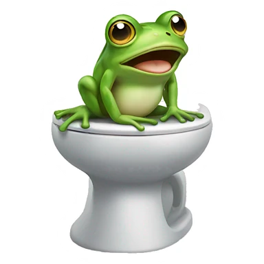 frog in a toilet sticker