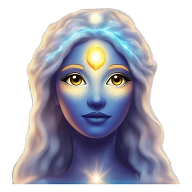 Pleiadian radiant glowing diva woman female third eye sticker