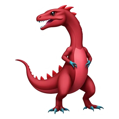 Badass black and red salamence-salazzle-hybrid, full body sticker