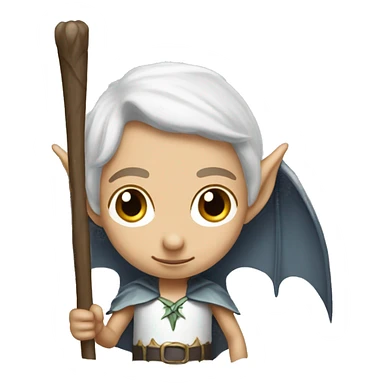 elf with bat wings fantasy sticker
