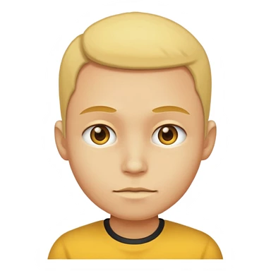 Big head with yellow skin, Half body. sticker