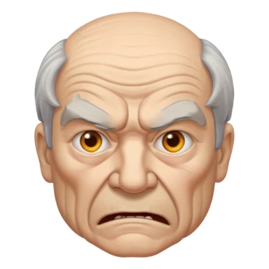 angry old man  sticker
