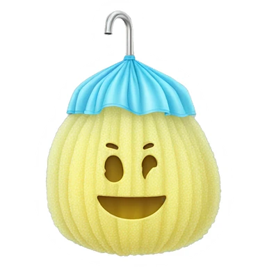 shower loofah sticker