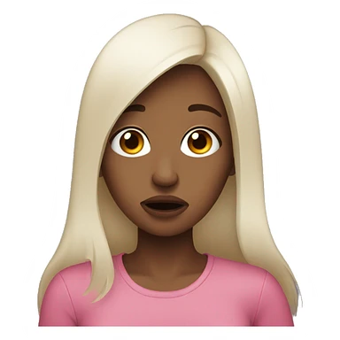 Girl crying taking selfie sticker