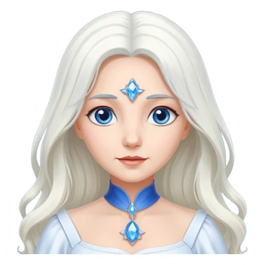 Good Witch of the North from the Wizard of Oz with long white hair, blue eyes, white outfit sticker
