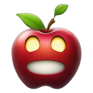 Apple in space sticker