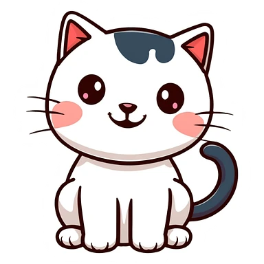 smiling cat sticker