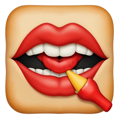 сделай картинки где один рот ест а другой рот не ест и перечеркнут это нужно чтобы обозначить съедобное несъедобное  sticker