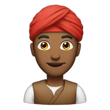 Man in turban and red shirt sticker