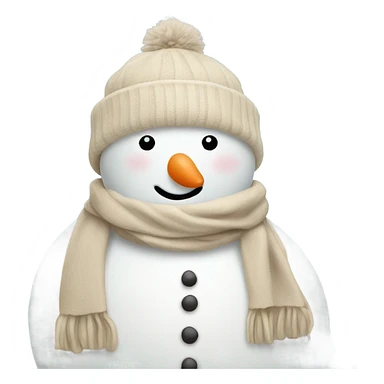 Snowman with beige scarf  sticker