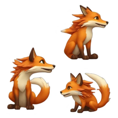 Fox dragon sticker