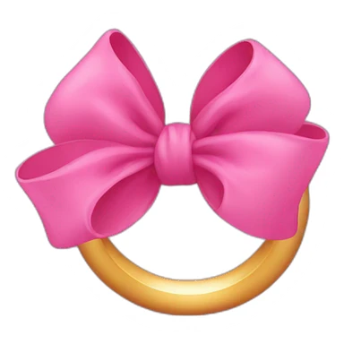 pink ring with pink bow sticker