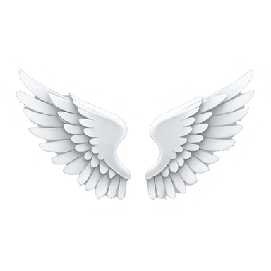 white gold wing angle sticker