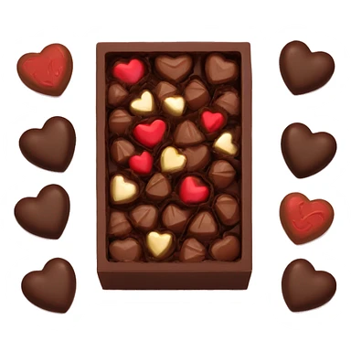 Heart chocolate box sticker