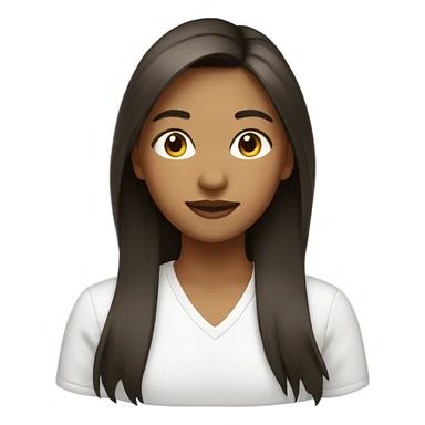 Girl with layered cut  sticker