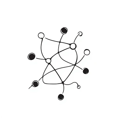 hand-drawn doodle of a neural network diagram sticker
