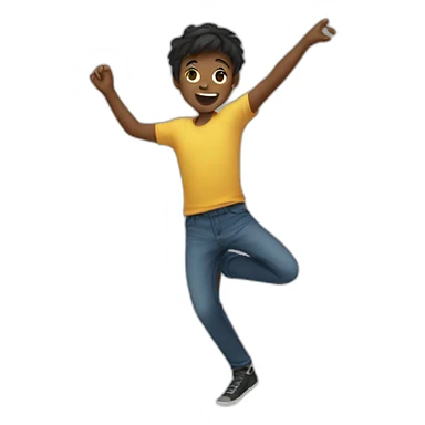 Boy dancing sticker