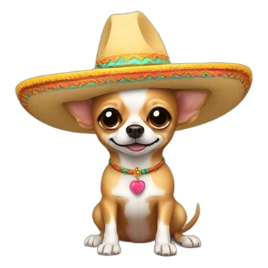 Chihuahua in a sombrero sticker