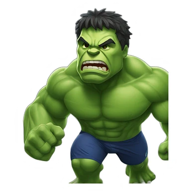 hulk qui joue au foot sticker