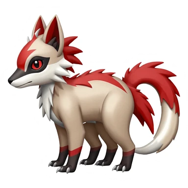 Shiny Brown Red Black Grey White Beige Linoone-Absol-Trico-Hybrid (Full body) sticker