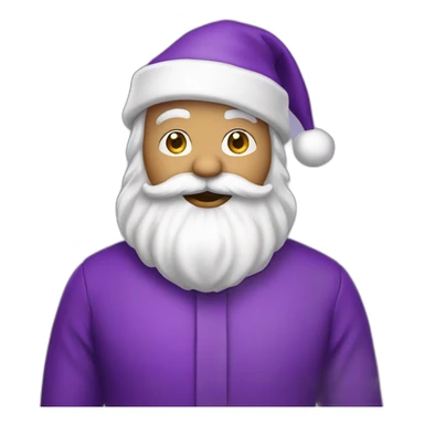 Santa Claus dressed in purple sticker