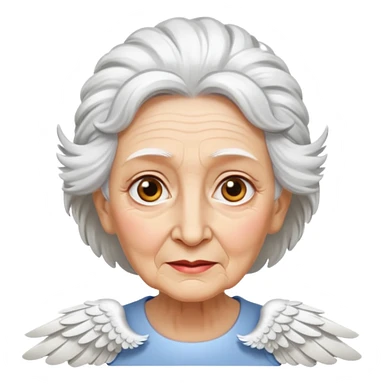 Angel Old Lady with wings sticker