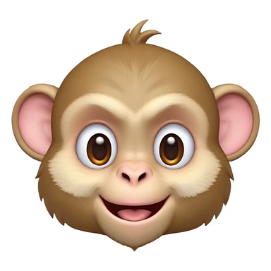 Cinematic Adorably Mischievous Macaque Portrait Emoji, Head tilted in a playful wink with an exaggerated, cheeky grin and a slightly raised eyebrow, featuring a compact, nimble build with fluffy fur and round, twinkling eyes brimming with mischief, Simplified yet irresistibly endearing features, highly detailed, glowing with a bright, joyful radiance, high shine, lively and quirky, stylized with an air of whimsical primate fun, soft glowing outline, capturing the essence of a mischievous macaque that seems ready to pull a playful face and scamper into your heart! sticker