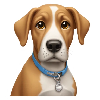 Dog wearing tshirt sticker