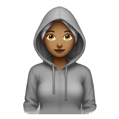 Grey Hoodie girl  sticker